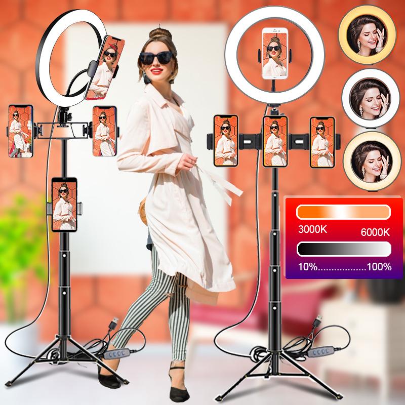 

Orsda 10 Inch Ring Light with Tripod LED Ring Light Selfie with Stand for Makeup Video Youtube Tik Tok Vlog