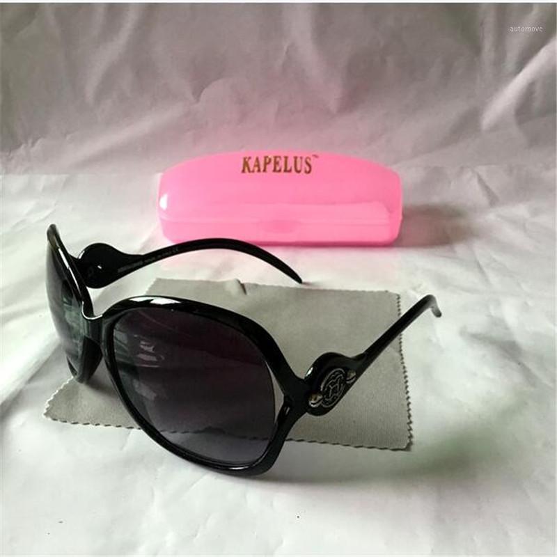 

KAPELUS Classic woman sunglasses summer big face sunglasses black frame glasses 09666B1