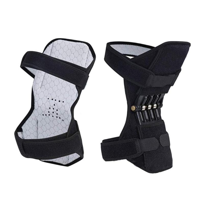 

Joint Support Knee Pads Breathable Non-slip Power Lift Joint Support Powerful Rebound Knee Brace Spring Force, Black 1pcs