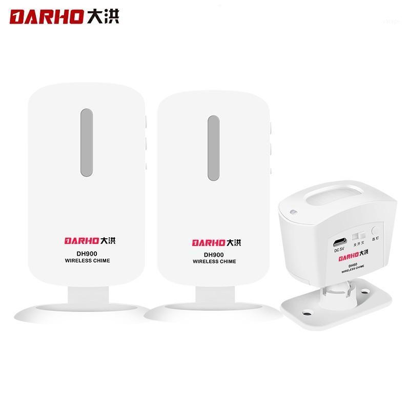 

Darho Hello Welcome Chime For Shop Store Wireless Burglar Home Security Doorbell PIR Motion Infrared Detector Burglar Alarm Set1