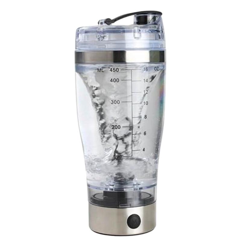 

450Ml Electric Protein Shaker Usb Shaker Bottles Milk Coffee Blender Water Bottle Movement Vortex Smart Mixer