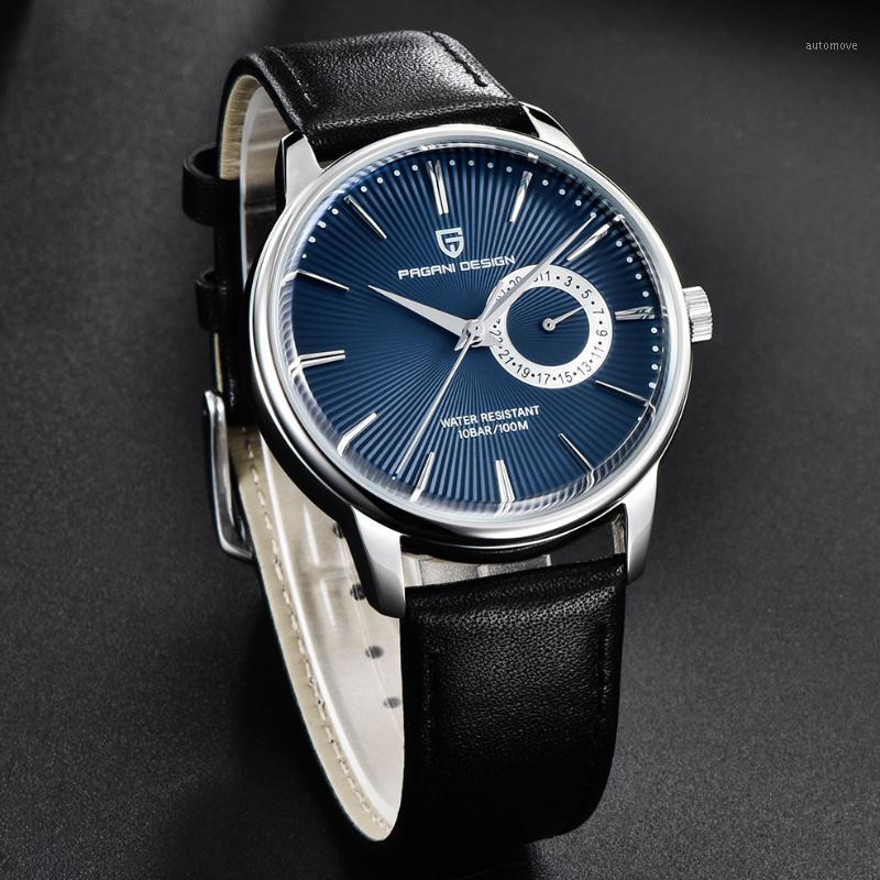 

PAGANI DESIGN Men Quartz Watches Waterproof Business Leather Wrist Watch for Men Clock Male relogio masculino1, Rose black