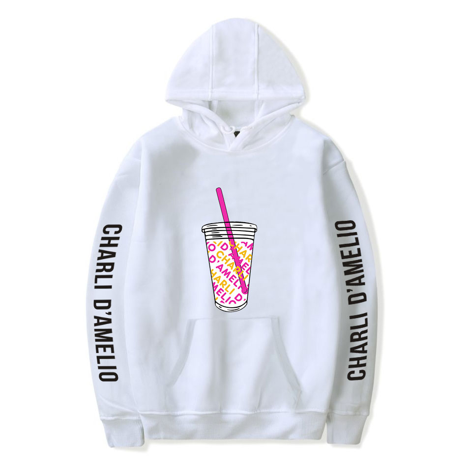 

2020 New Ice Coffee Splatter Hoodies Sweatshirts Men Women Hoodie Charli Damelio Merch Pullover Fashion Costume Tracksuit Tops X1022, Black