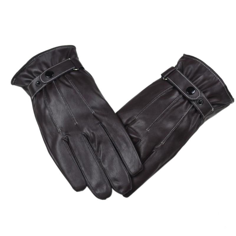 

Five Fingers Gloves 1Pair Women Winter Warm Lady Black Leather Autumn Mittens Warmer Touch Screen Glove Guantes