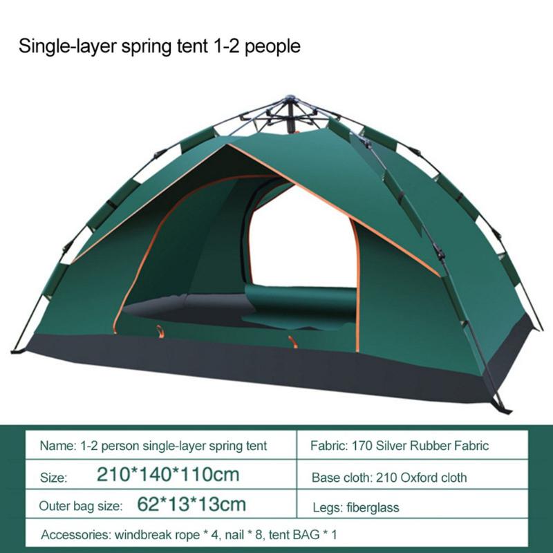 

Spring Automatic Tent Camping Waterproof Single Layer Tents Beach Camping Showers Speed Open Instant Popup Tent