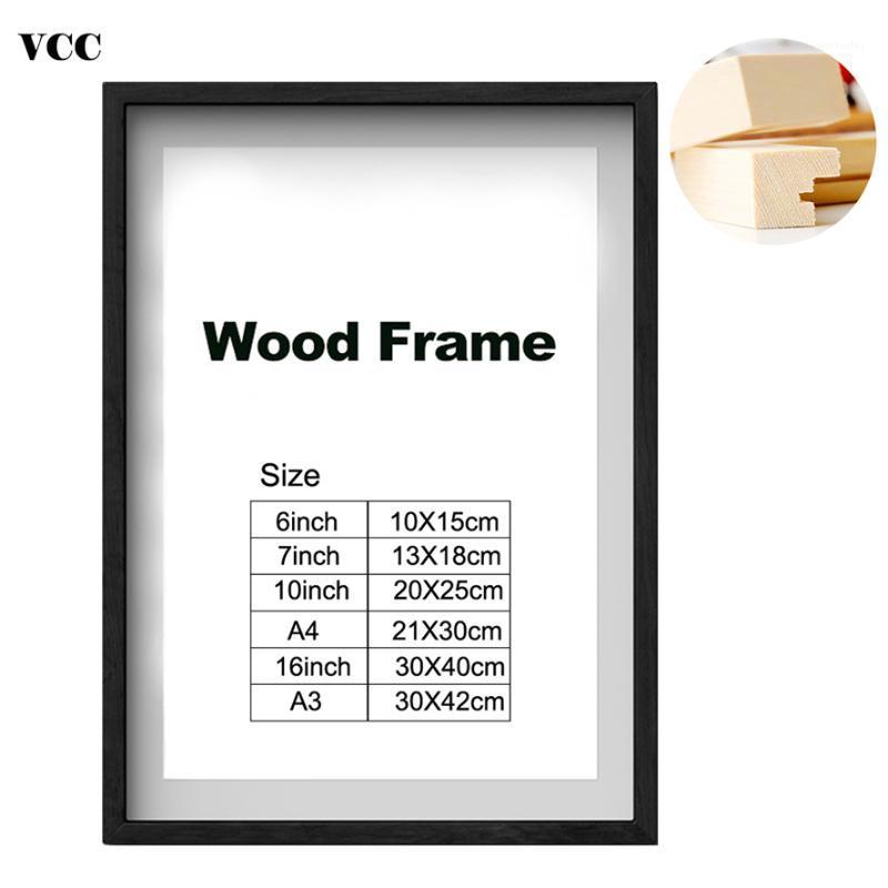 

Nature Solid Simple Wooden Picture Frame A4 A3 Black White Coffee Wood Color Photo Frame for Wall Poster Certificate1