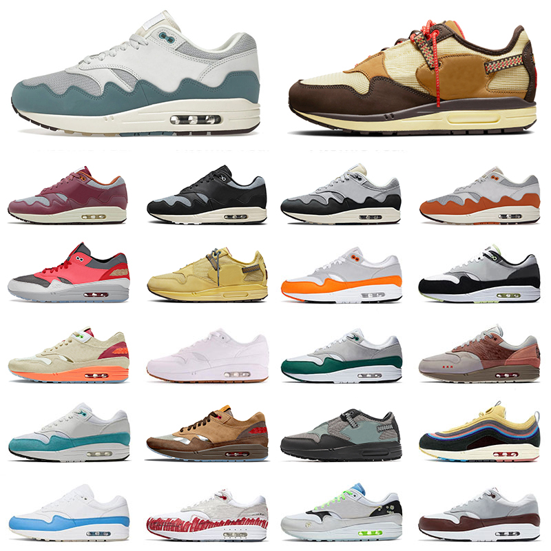 

Patta Waves OG 1 87 Mens Running Shoes Sean Wotherspoon london 1s N7 Taupe Haze Triple Black White Gum University Blue Schematic UNC Men Women Trainers Sports Sneakers, B18 university blue 36-45