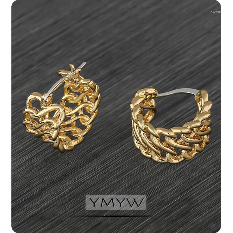 

YMYW Charm Metal Chain Hoop Earrings for Women Simple Geometric Earrings Fashion Jewelry kolczyki Anniversary Gift 20201