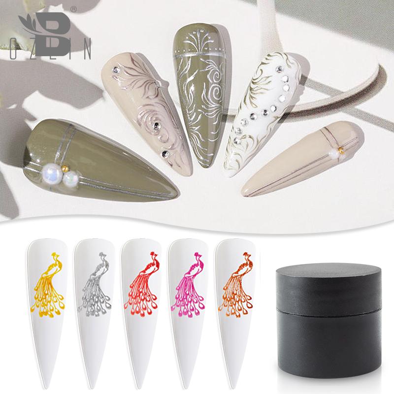 

BOZLIN 5 g Metal Stamping Gel Polish Soak Off LED UV Gel Nail Polish Colorful Nails Art Stamper Printing Tools Manicure Lacquer, 02