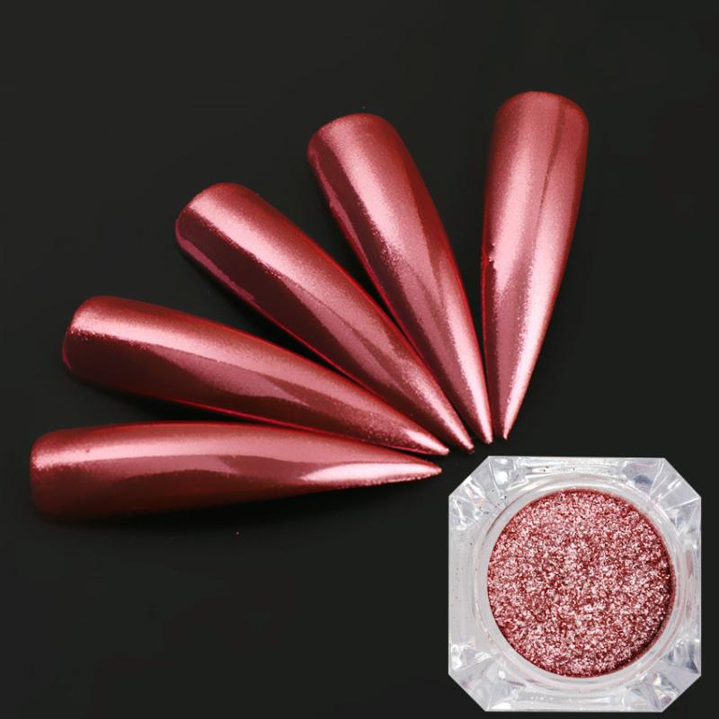 

1Box 0.2g/0.5g Mirror Rose Gold Nail Glitter Powder Shining Nail Art Chrome Pigment Decoration Glitter Dust UV Gel Polish