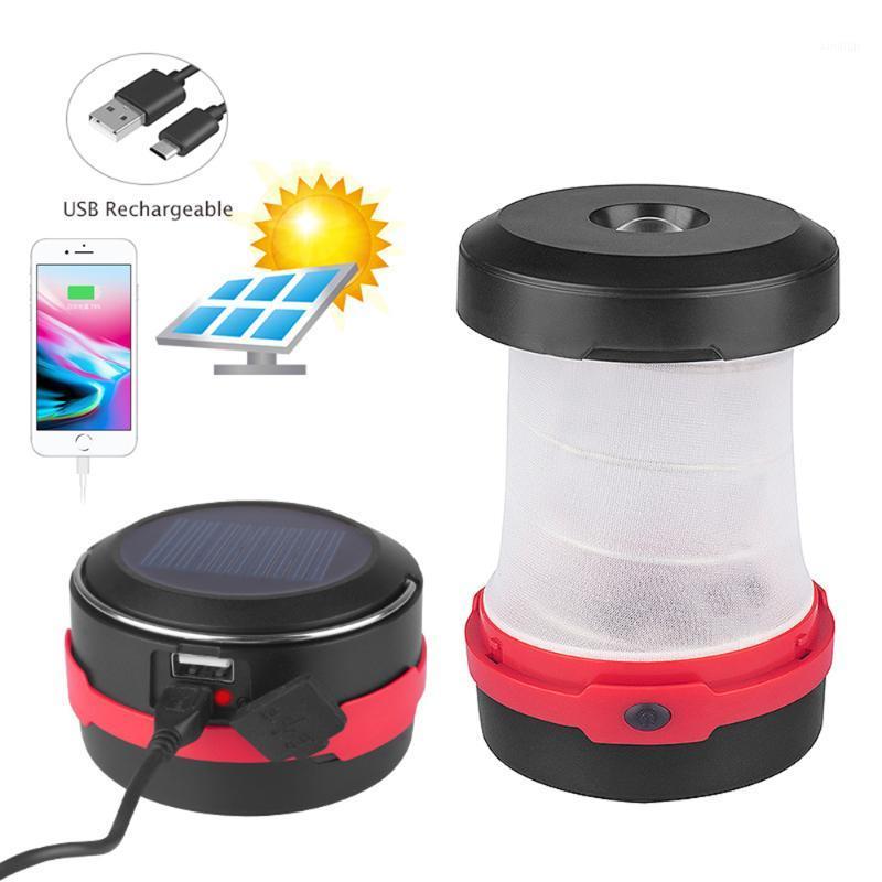 

Solar Mini Portable Camping Lights 3W LED Camping Lantern Tents lamp 3 Modes Outdoor Hiking Night Hanging lamp USB Rechargeable1