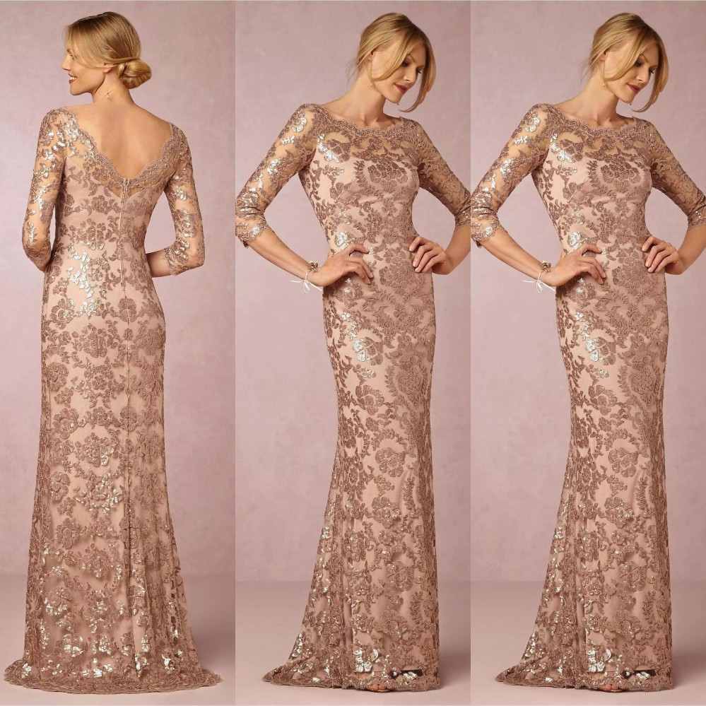 rose gold mother of the bride gowns