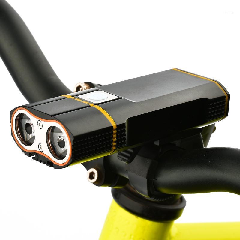 

Front Light Bike Headlight XM-L2 LED Cycling Light Built-in 18650 Rechargeable Battery +Handlebar Mount +USB line1