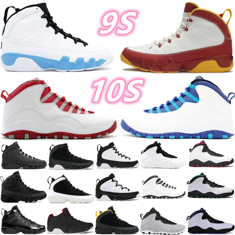 

2022 High Quality 9s 10s Basketball Shoes Racer Blue Reflective Chameleon Bred University Gold Particle Grey Chile Mens Dream Gym Red UNC Change The World Trainers, Box