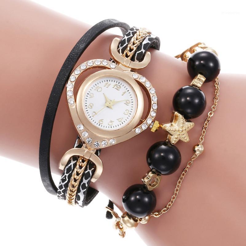 

Bracelet Watch Women Fashion Casual Analog Quartz Women Leather Watch Bracelet Simple elegant multicolore en option1, Brown