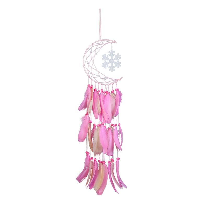

Wall Dreamcatcher Handmade Feather Dream Catcher Wind Chime for Girls Room Home Decoration Gift