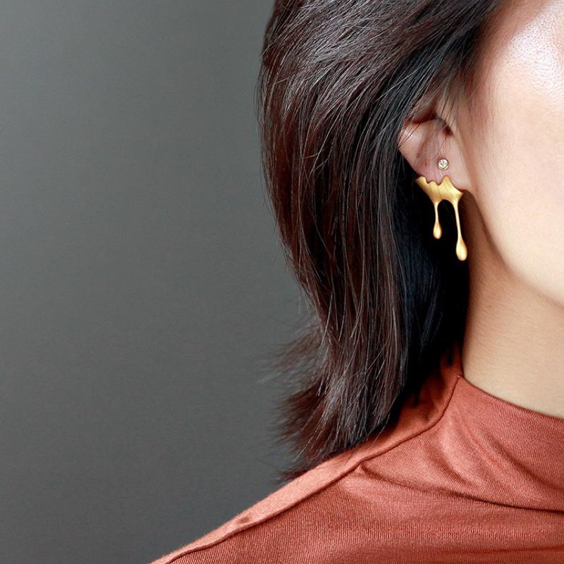 

Charm original stud earrings for women,Irregular Honey Drop Shaped Animal bee,Clear Zircon silver 925 earring fine jewelry gift