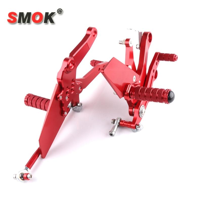 

SMOK Motorcycle Accessories CNC Aluminum Alloy Rear Set Rearset Footrest Foot Rest Pegs For Ninja 400 2020