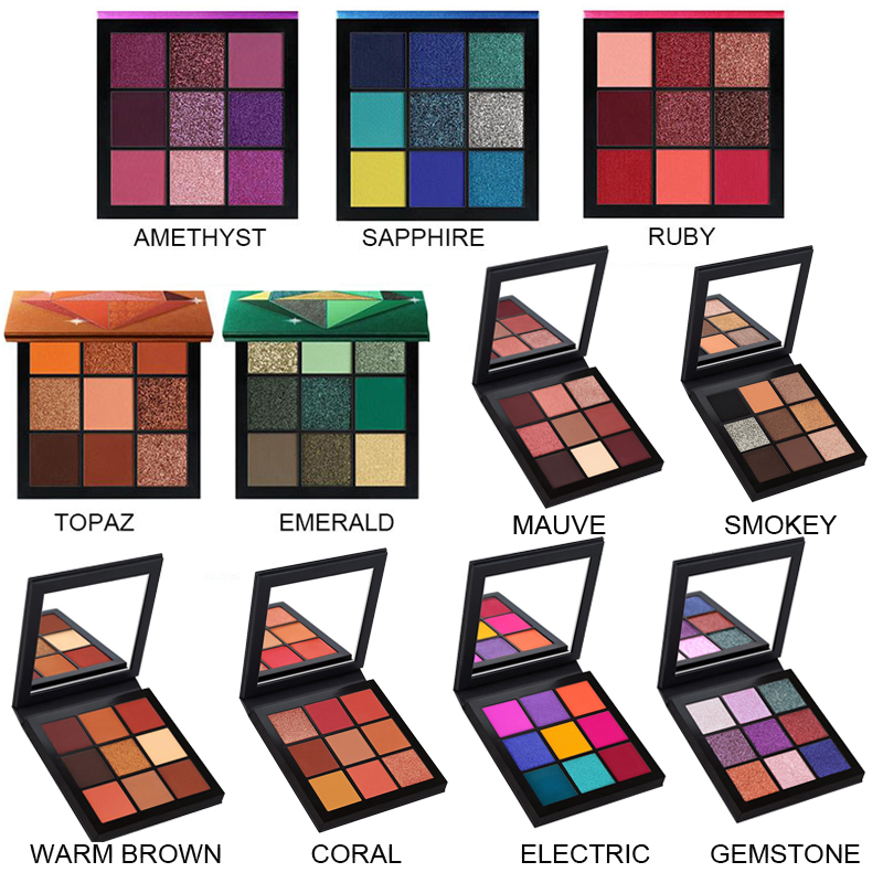 

Top quality Dropshipping Correct version 9 colors eyeshadow palette TOPAZ RUBY AMETHYST SAPPHIRE EMERAL, Multi( leave message choose