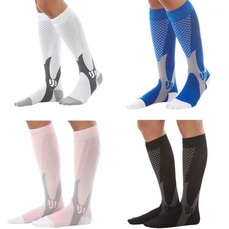 

Sports Socks Leg Support Supports Calf Muscles Graduated Compression Improved Performance Ski Long Socks Men's And Women's1, White