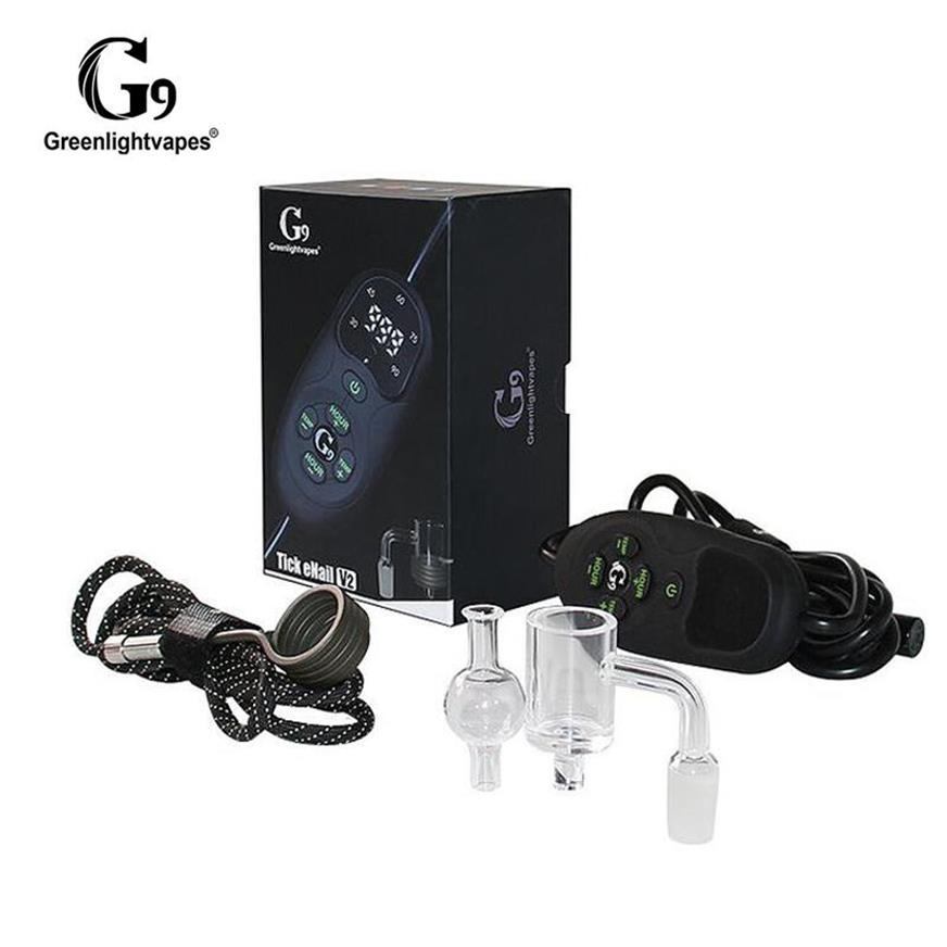 

Greenlightvapes G9 Tick eNail V2 Portable TC Hybrid Quartz Banger Carb Cap Dab Rig E Nail Wax Concentrates Vaporizer Vape Kit a51