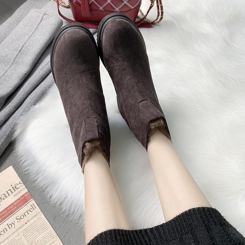 

Women's boots winter new knight Women boots black zipper warm wild thick wind Metal decoration Ankle U11-971