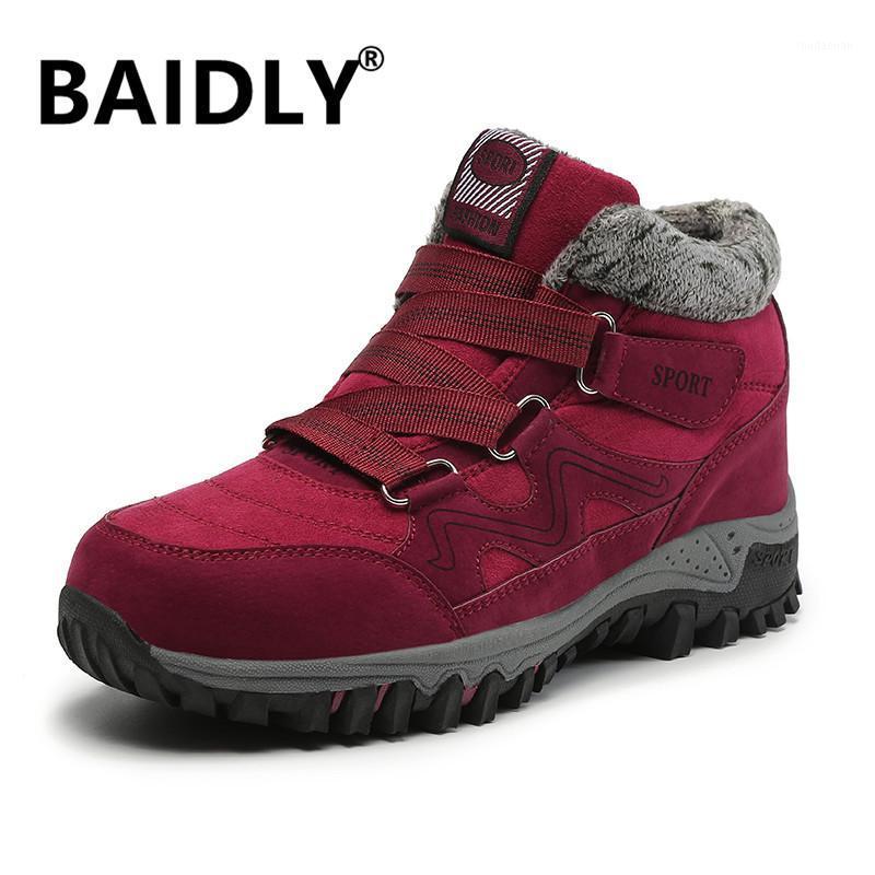 

Women Boots Winter Keep Warm Quality Ankle Snow Boots Ladies Lace-up Comfortable Waterproof Booties Chaussures Femme1, Black rose