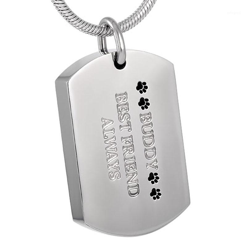 

Chains IJD8022 My Friend Dog Stainless Steel Cremation Keepsake Necklace For Ashes Urn Souvenir Memorial Pendant Jewelry1