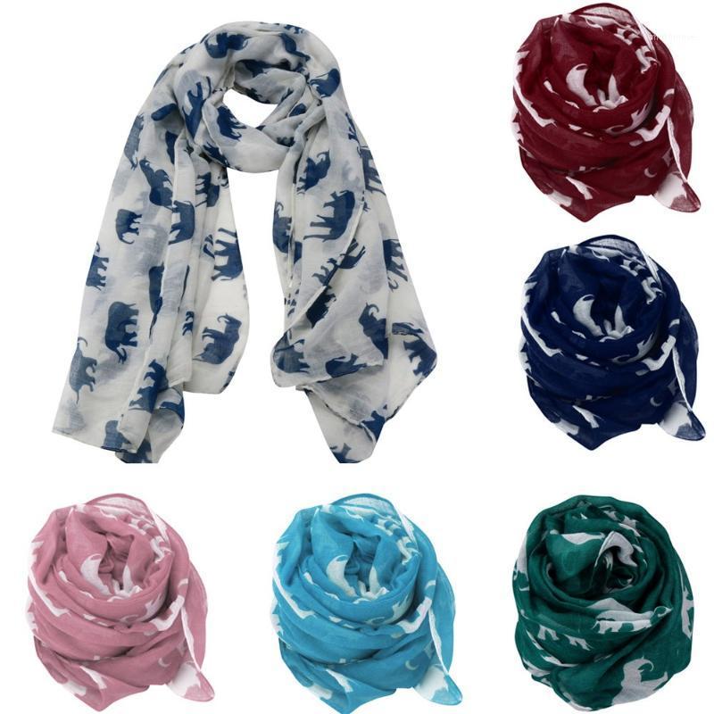 

Men Women All-match Lady Womens Long Cute Elephant Print Scarf Wraps Shawl Soft Scarves New Autumn Winter Bandanna female1