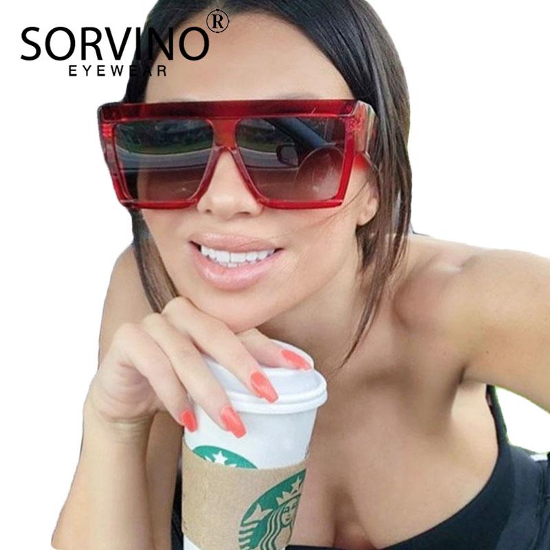

SORVINO Retro Square Sunglasses Women 2021 90s Designer Sexy Lady Oversized Sun Glasses Shades SP254