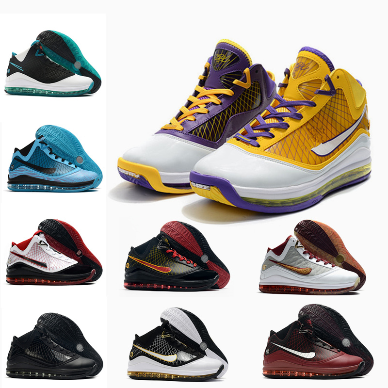 

2020 Newest Lebrons 7 basketball shoes fresh bred king equalit lightyear Lebron Sneaker 7s Sports Trainers size 7-12, White