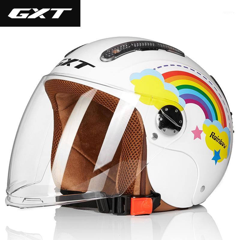 

GXT Children Motorcycle Helmet Open Face Casco Moto Summer Scooter Motorbike Riding Helmets Safety Electric Bicycle 52-56cm1, 13