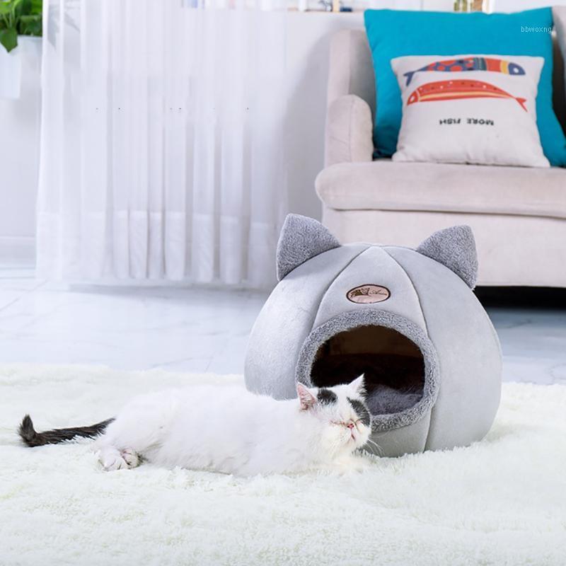 

38# Pet Dog Cat Tent House Kennel Winter Warm Nest Soft Foldable Sleeping Pad Animal Puppy Cave Sleeping Mat Nest Kennel Pet1, Gray