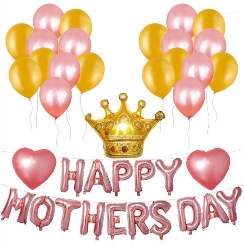 

1set Happy mother's day balloons suit theme party decoration Aluminum Foil Balloon happy mother day party balloon1