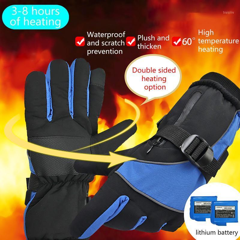 

Rechargeable warm gloves winter outdoor climbing essential heating gloves, rechargeable batteries to keep warm ski sports S8*1, As photo