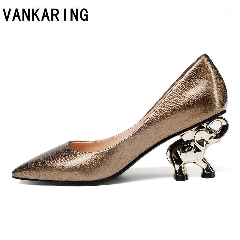 

brand shoes woman elephant sculpture heel leather pumps high heels lady autumn summer shoes pointed toe female party dress1, Black