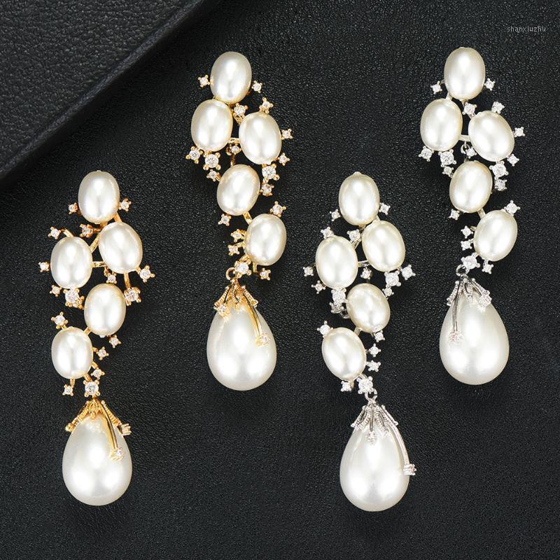 

Dangle & Chandelier GODKI 64mm Trendy Big Long Earrings Cubic Zircon Wedding Engagement Party Gold For Women 20211