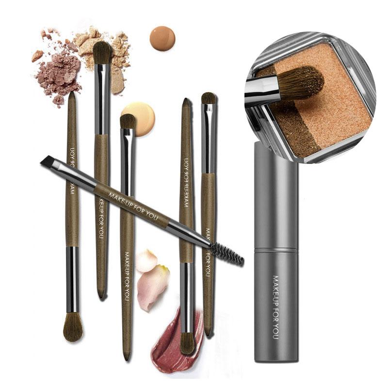 

6 Pcs/Kit Eye Shadow Brush Set Eyeshadow Brush Natural Horse Hair Wooden Handle Eye Makeup Brushes Set With Packing Case