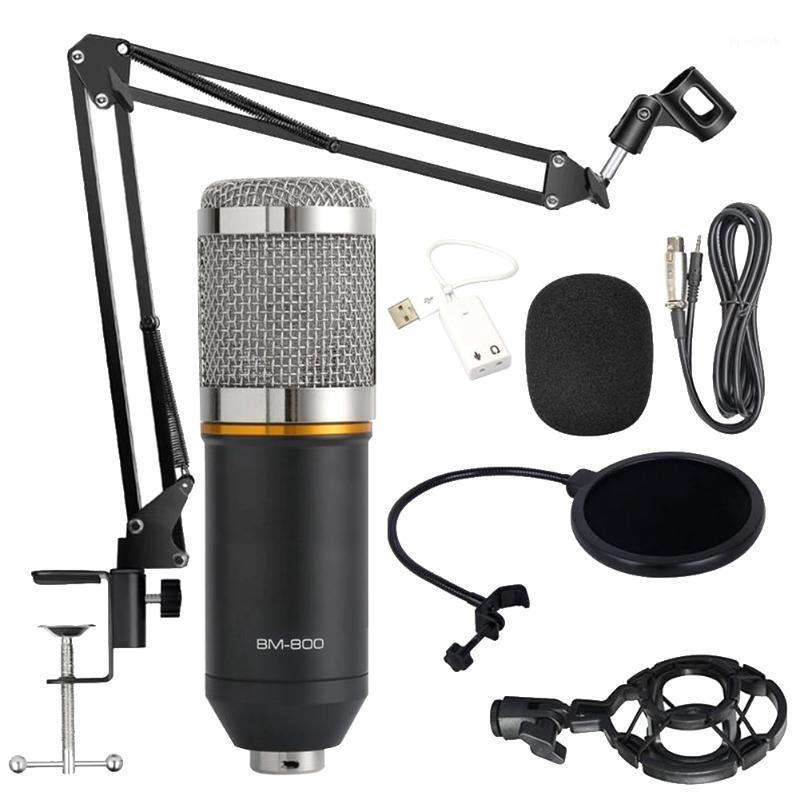 

Karaoke Scissor Arm Vocal Suspension Studio Sound Recording Wired Condenser Computer Accessories KTV Boom Loud Microphone Set1