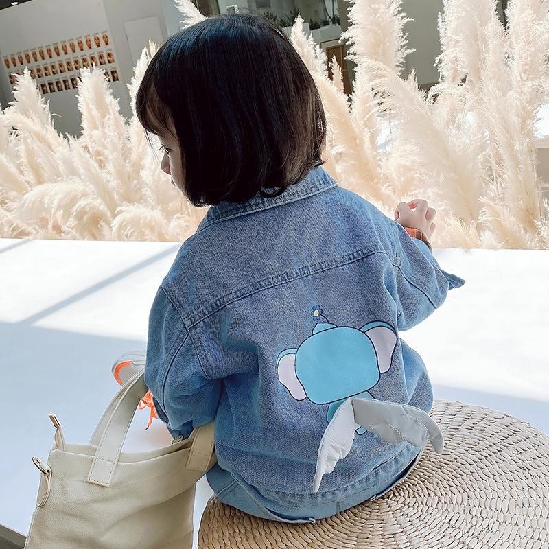 

Autumn 2020 new wing denim jacket Korean version of the western style jacket a generation of men and women baby tide1, Blue