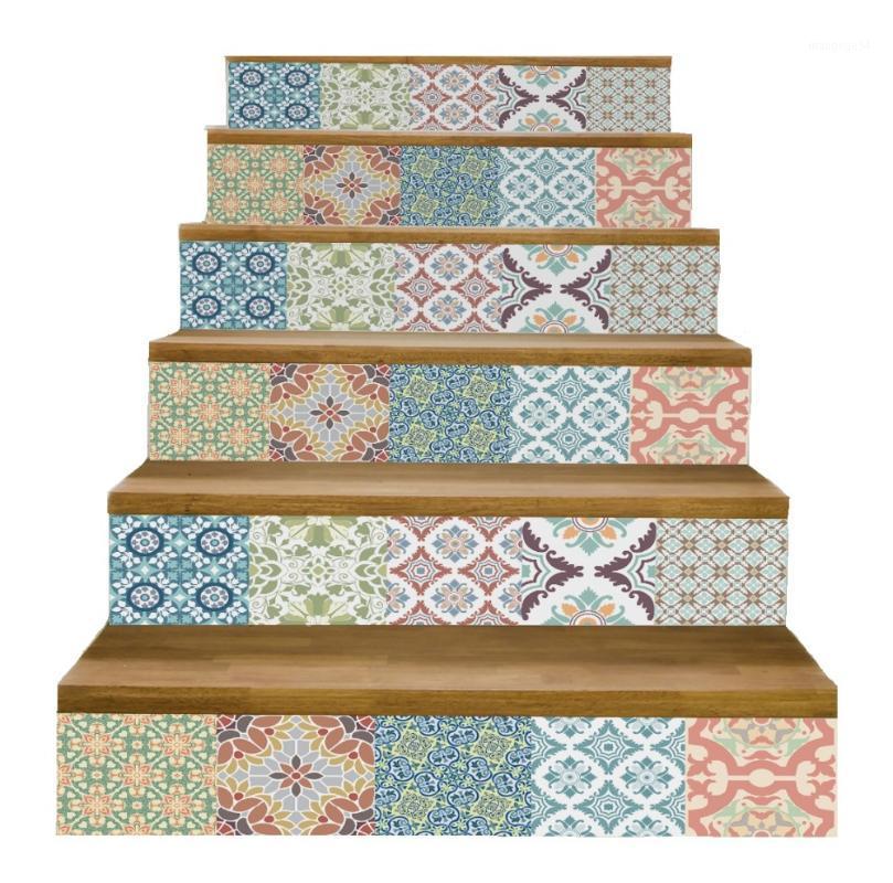 

6Pcs/Set DIY 3D Stairway Steps Sticker Pottery Stair Stickers Fall Floor Wall Decor Decals for Living Room Decoration1