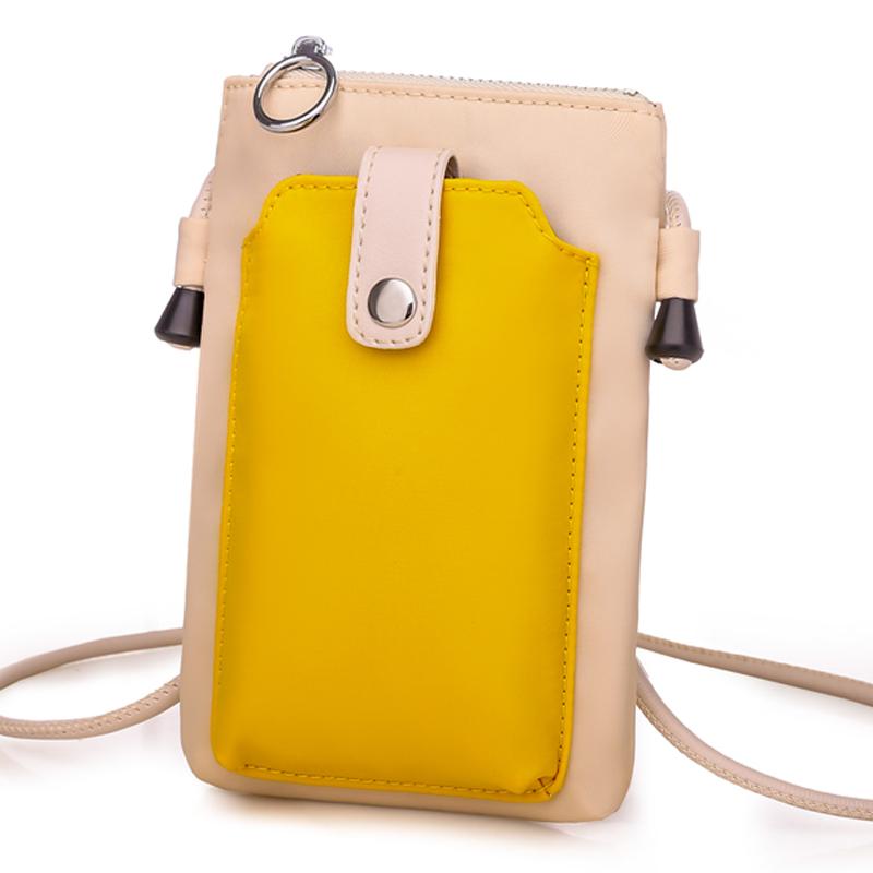 

Fashion Nylon Shoulder Cross Body Bags for Women 2021 Mini Messenger Bags Women Casual Contrasting Color Phone Bag Sac A Main, Purple