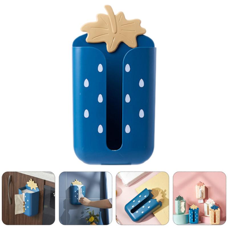 

1pc Creative Durable Paper Tissue Storage Case Paper Extraction Container (Blue