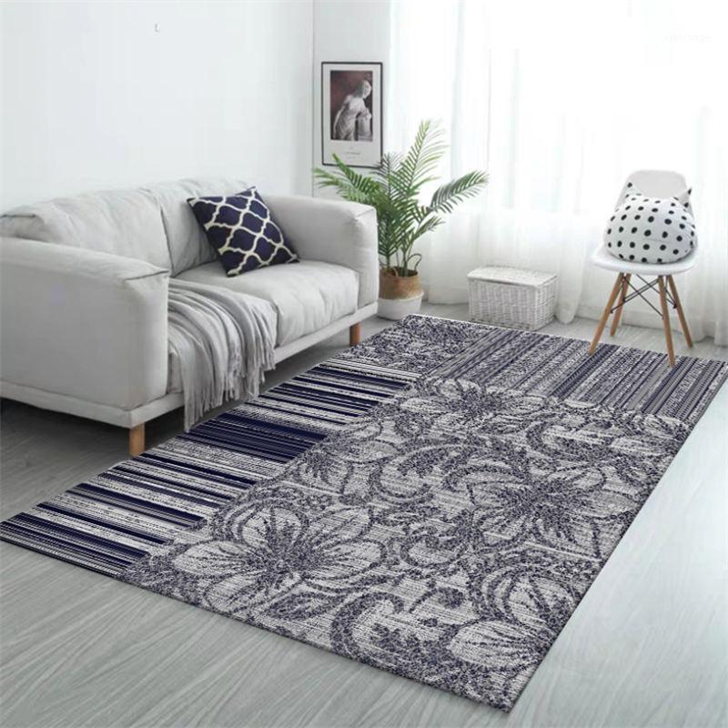

Area Rug for Living Room Abstract Dark Blue Gray Floral Pattern Carpet Christmas Rug Living Room Table Accessories1, Jq-carpets-346