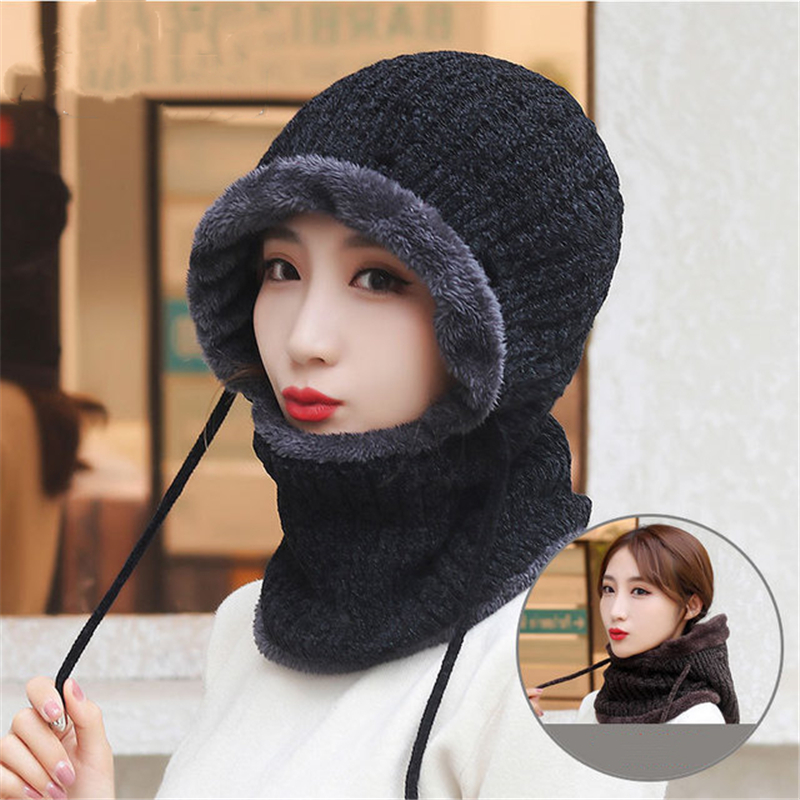 

Newly Arrived Winter Hats and Scarf Set for Women 2020 Knitted Wool Beanie Warm Fleece Caps, Winter hat