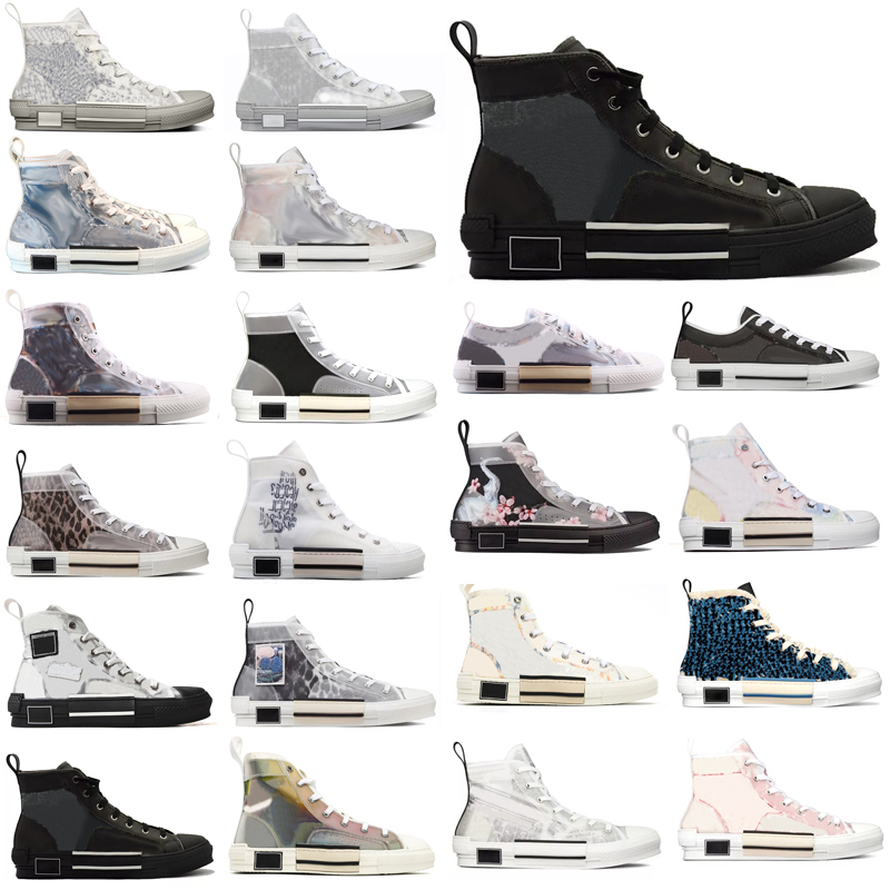 

2021 b23 Designer Sneakers Obliques Technical Leather high low Flowers platform Outdoor Casual Shoes vintage size 36-45 #po9, Box