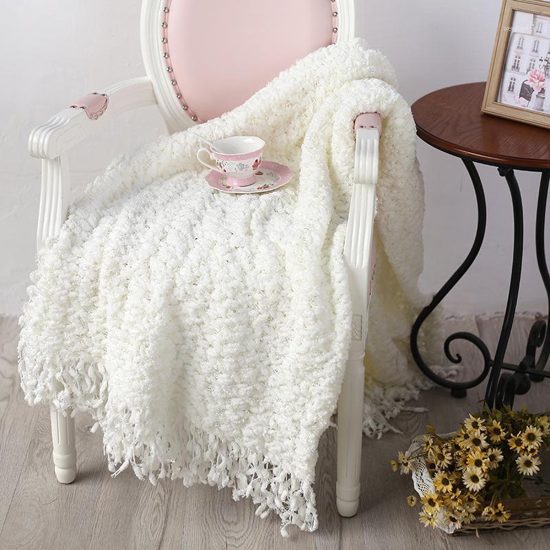 

Drop Shipping Chenille Knitted Blanket Beds Cover Soft Throw Blanket Bedspread Bedding Air Conditioning Sleeping Bedspreads1