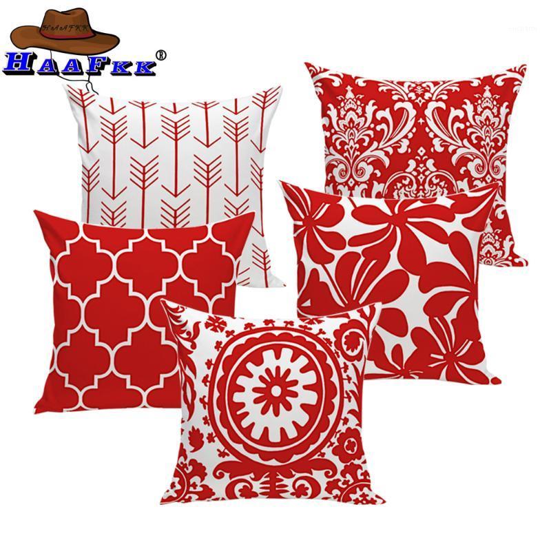 

Nordic Cushion Red White Decorative Velvet Geometric Cushions Covers Home Decor Throw Pillow Case Pillowcase for Sofa 45x45cm1, 12