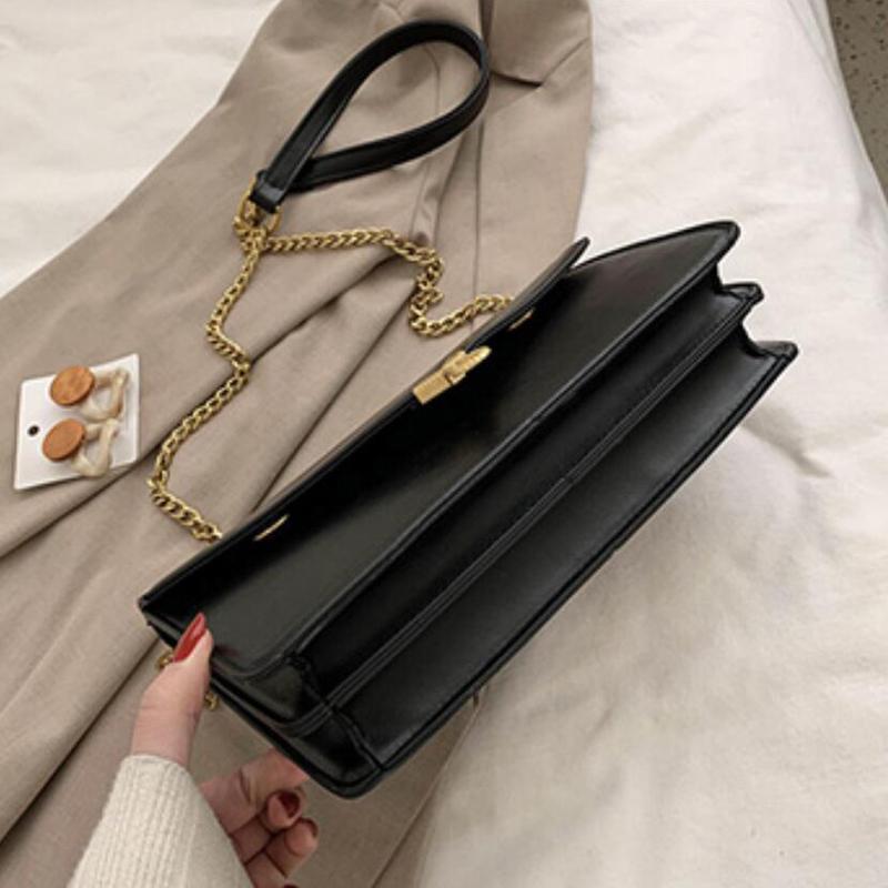 

2021 new fashion four seasons chain bag women's Fashion Shoulder Bag Messenger casual versatile foreign style small wome, Black