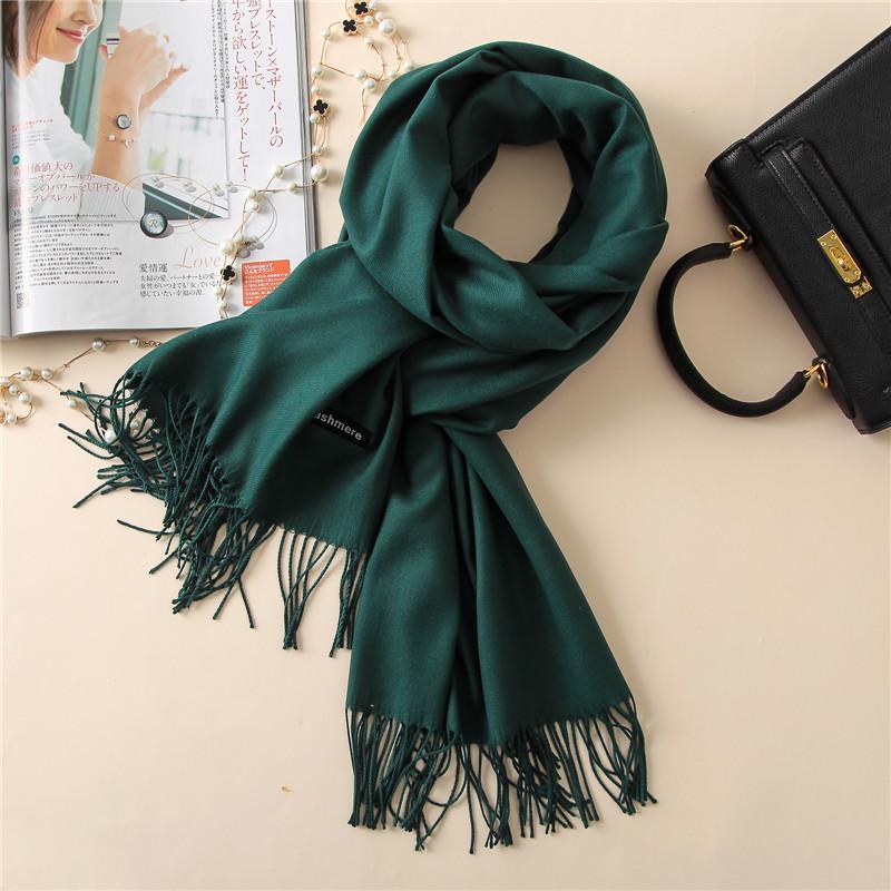 

New 2020 Cashmere Scarf Winter Women Shawls Warm Blanket Wraps Female Foulard Bandana Brand Thick Print Scarves